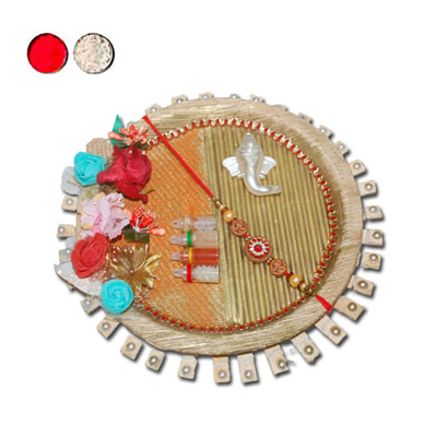 "Rakhi Thali - RT-2370 A -code 003 - Click here to View more details about this Product